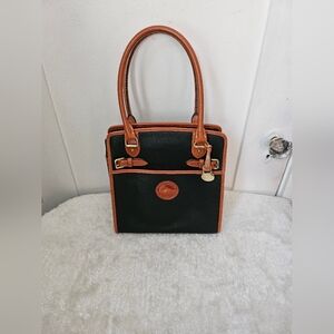 Vintage Dooney and Bourke Shopper Black with Tan Trim